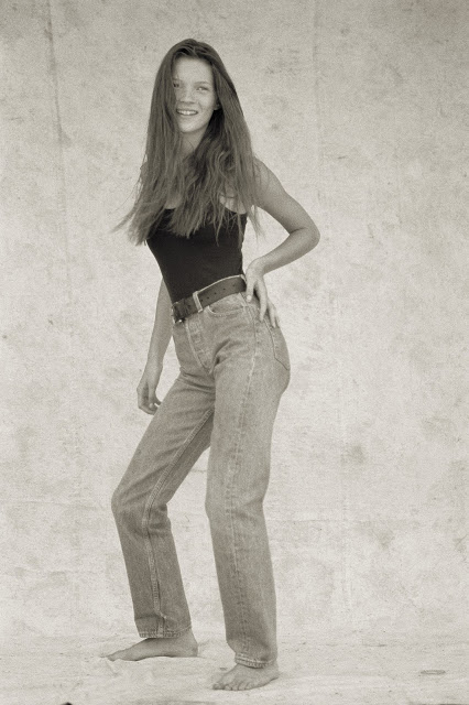 Първата фотосесия на 14-годишната Кейт Мос
