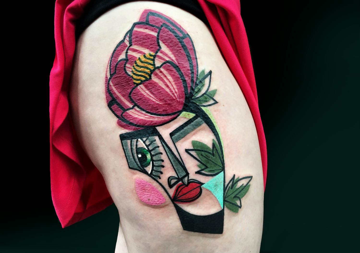 Ярки татуировки, вдъхновени от Кубизма