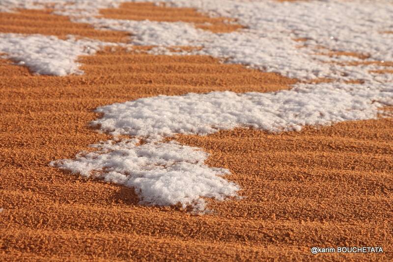 Сняг в пустинята Сахара - вижте нетипичната гледка