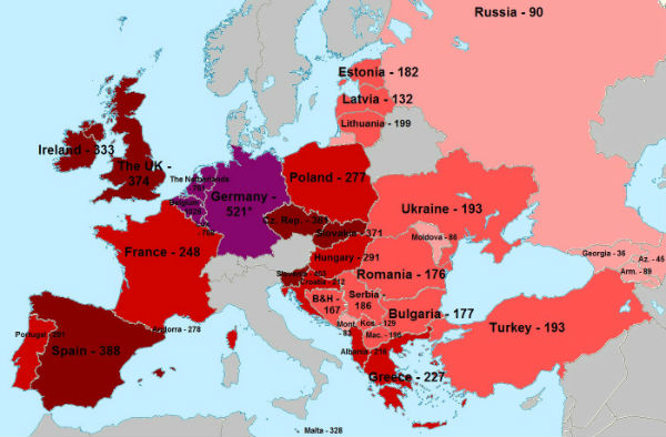 За колко бири стига заплатата в различни европейски страни