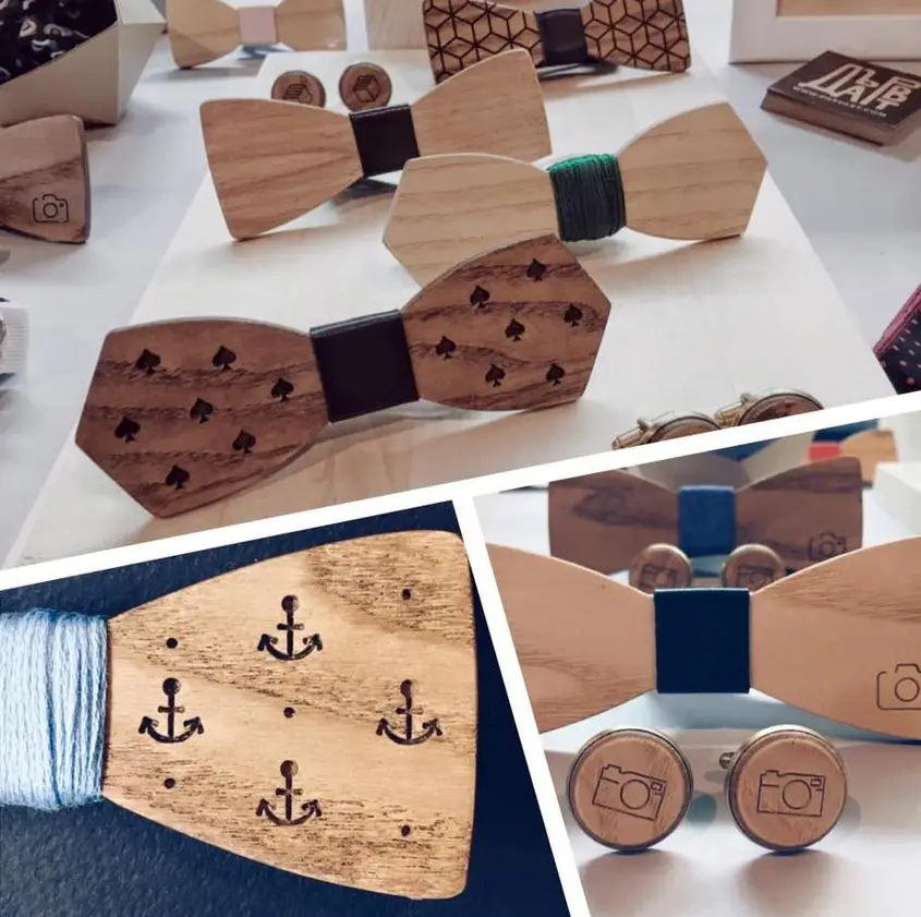 Шикозни дървени папийонки