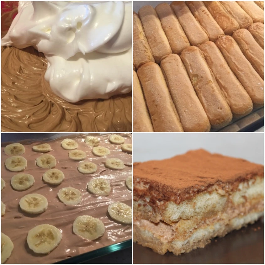 Шоколадово тирамису с банани (стъпка по стъпка)