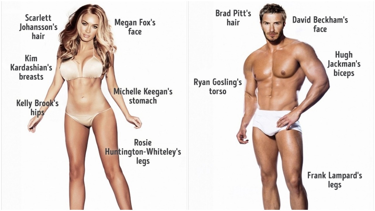 Как изглежда перфектното мъжко и женско тяло през погледа на двата пола