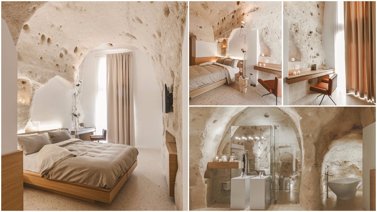 Пещера в Италия, превърната в стилен хотел