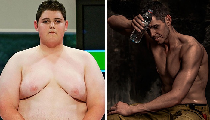 Пълна промяна: от дебел юноша до секси пожарникар