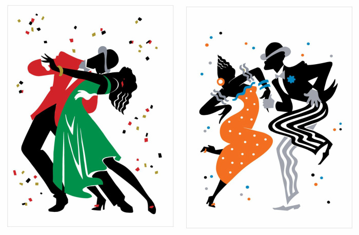 Някои от най-известните танци в свежи илюстрации