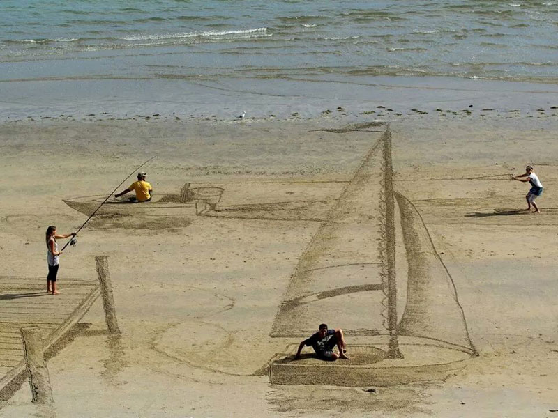Уникални 3D изображения на плажа