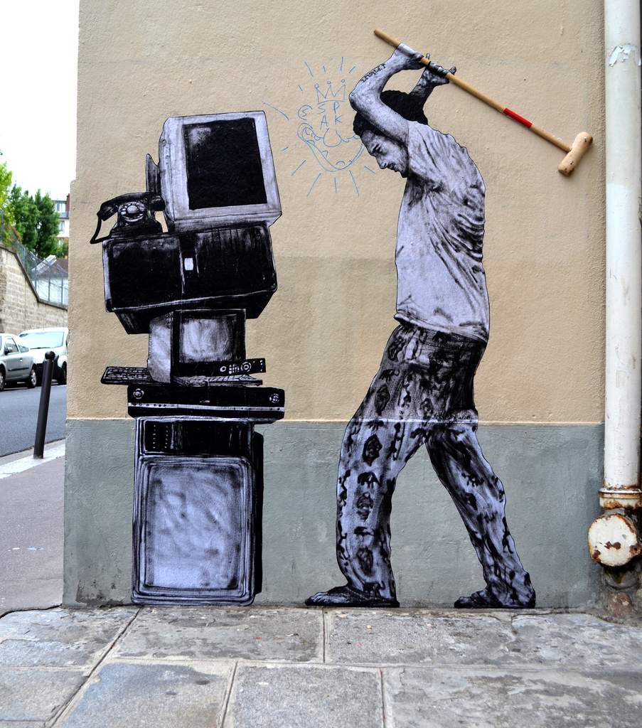 Хумористични рисунки по улиците на Париж