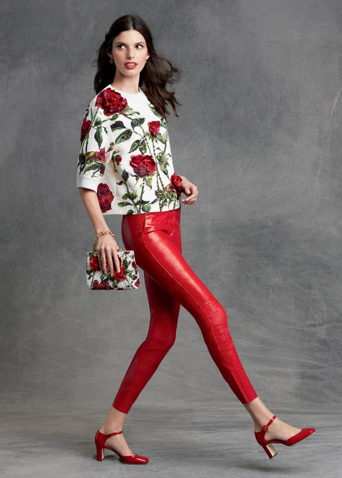 Рокли с червени рози от Dolce&Gabbana