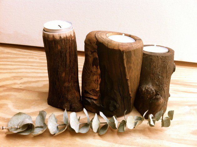 Креативни свещници от дърво
