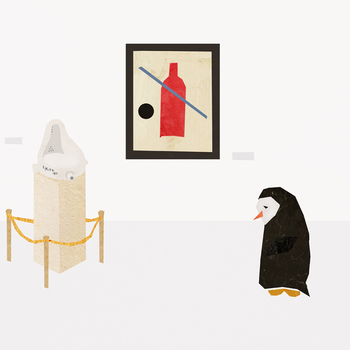 Пингвинът и неговата бутилка вино