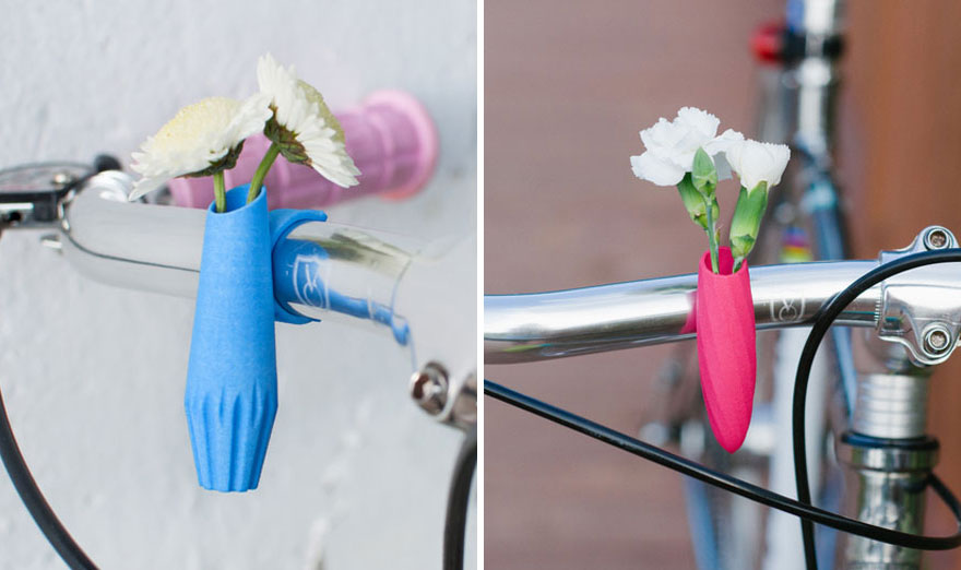 Вази с цветя за велосипеди
