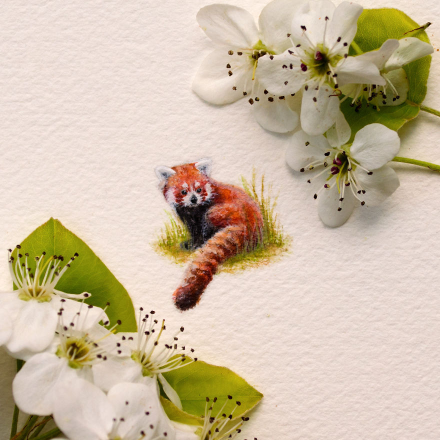 Миниатюрни акварели, показващи красотата на малките неща в живота