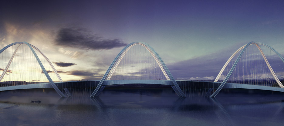 Ефектен мост, вдъхновен от символа на Олимпийските игри