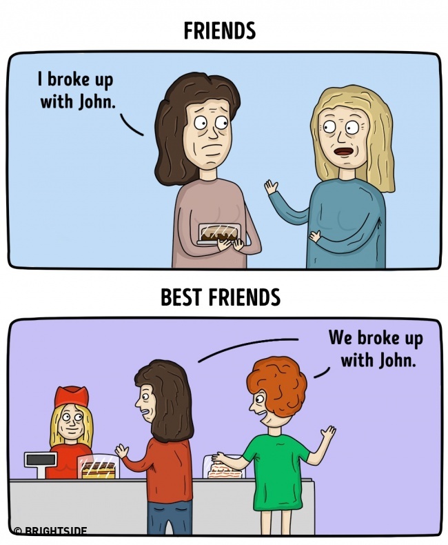 Разликата между приятел и най-добър приятел