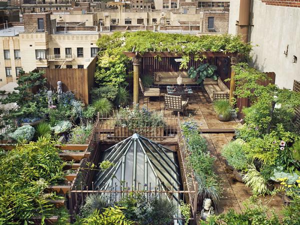 Мезонет с градина на покрива в центъра на Ню Йорк
