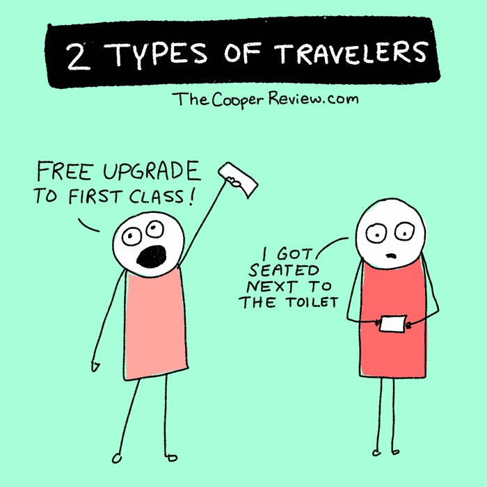 Двата типа туристи в забавни комикси