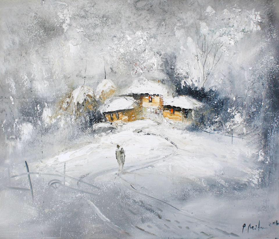 Прекрасни български къщи в картините на Павел Митков