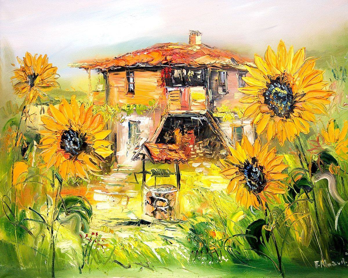 Прекрасни български къщи в картините на Павел Митков