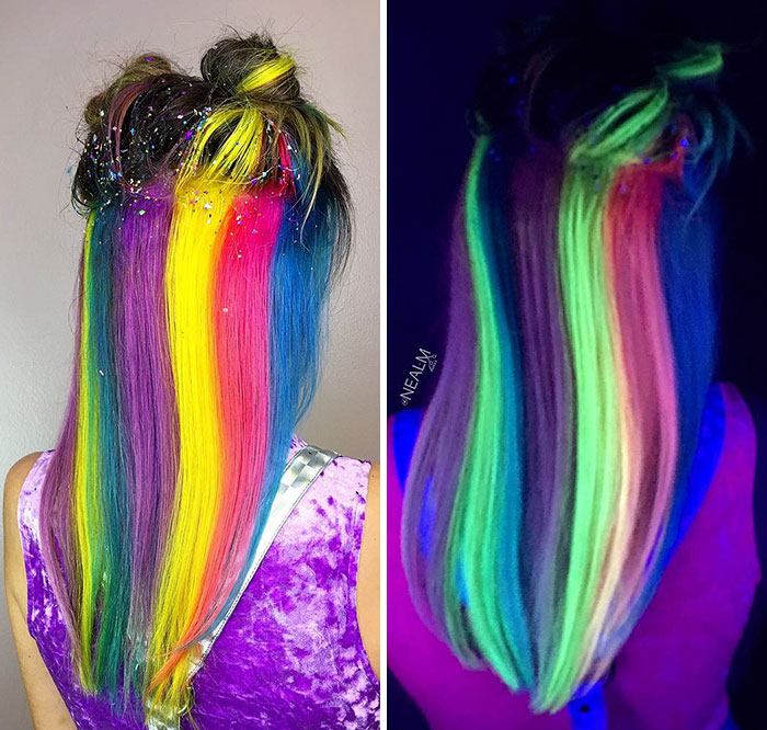Нова мода: коса в неонови цветове