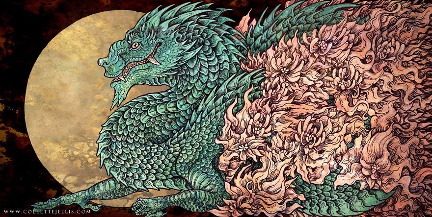 Митични дракони в прекрасни илюстрации