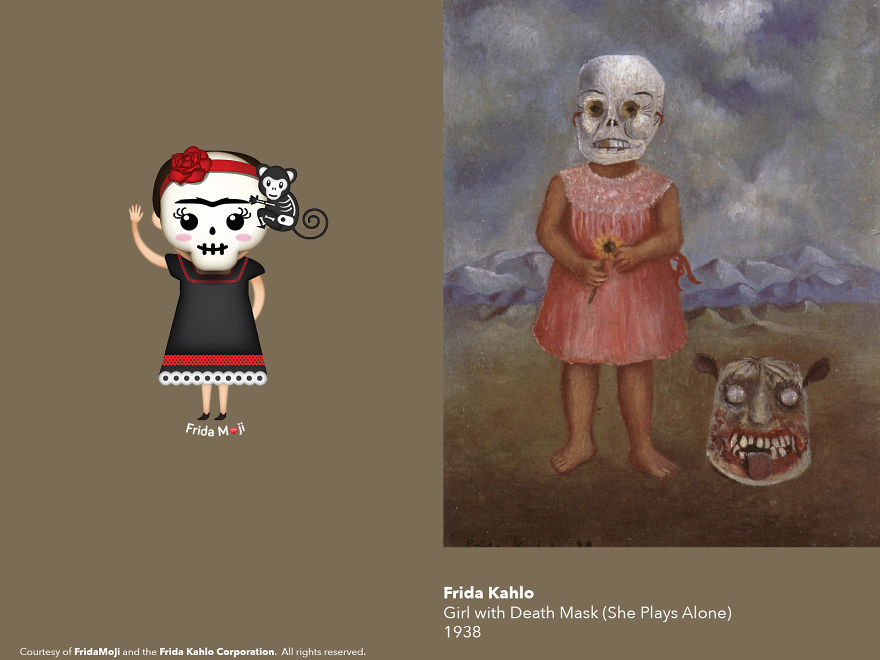 Най-популярните автопортрети на Фрида Кало като супер яки емотикони