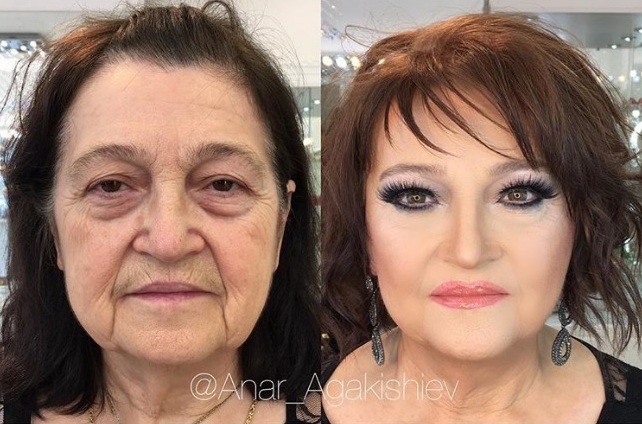 Възрастни дами, които са тотално преобразени с грим и прическа