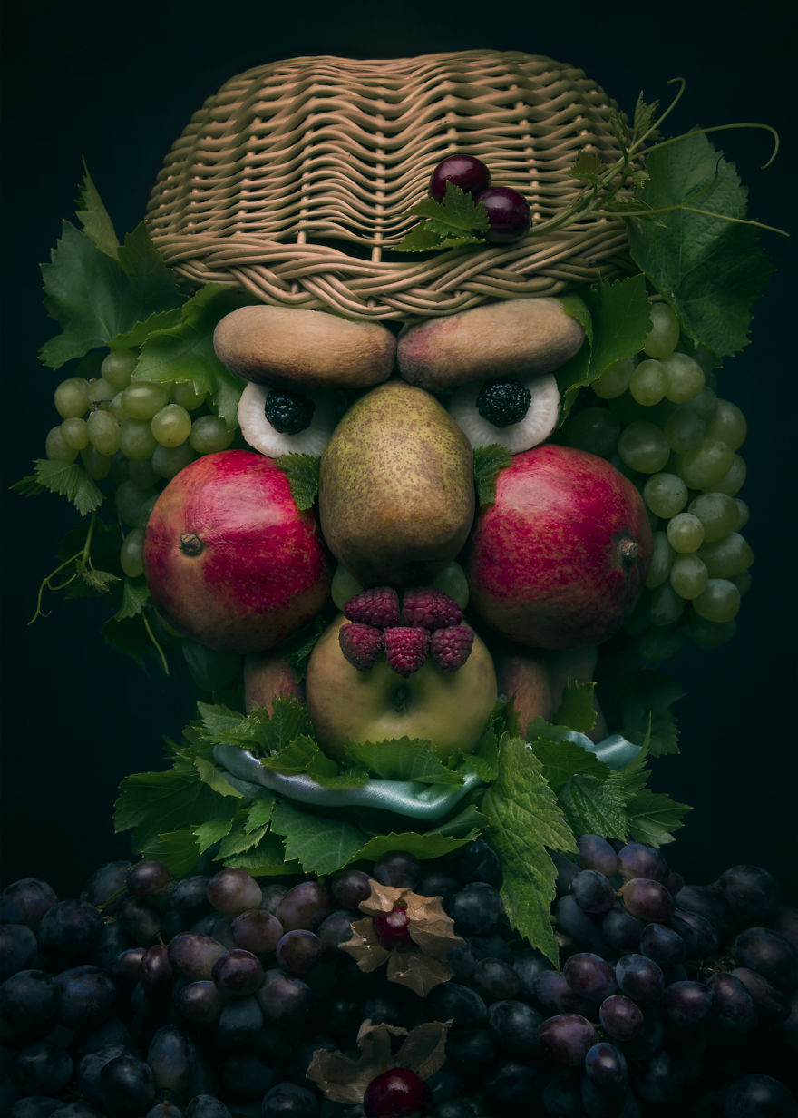 Реалистични портрети от плодове и зеленчуци