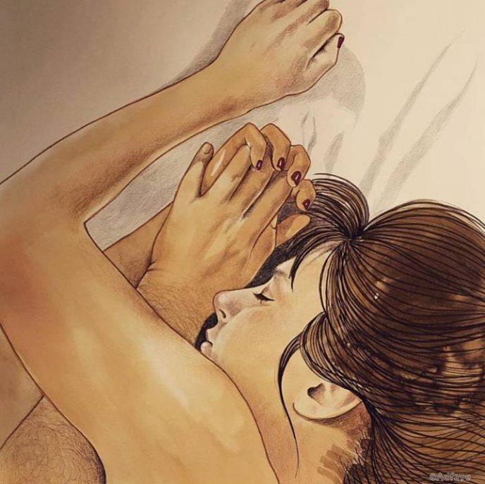 20 интимни илюстрации, които отразяват магията на докосването