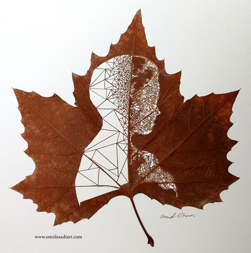 Изкуство върху есенни листа