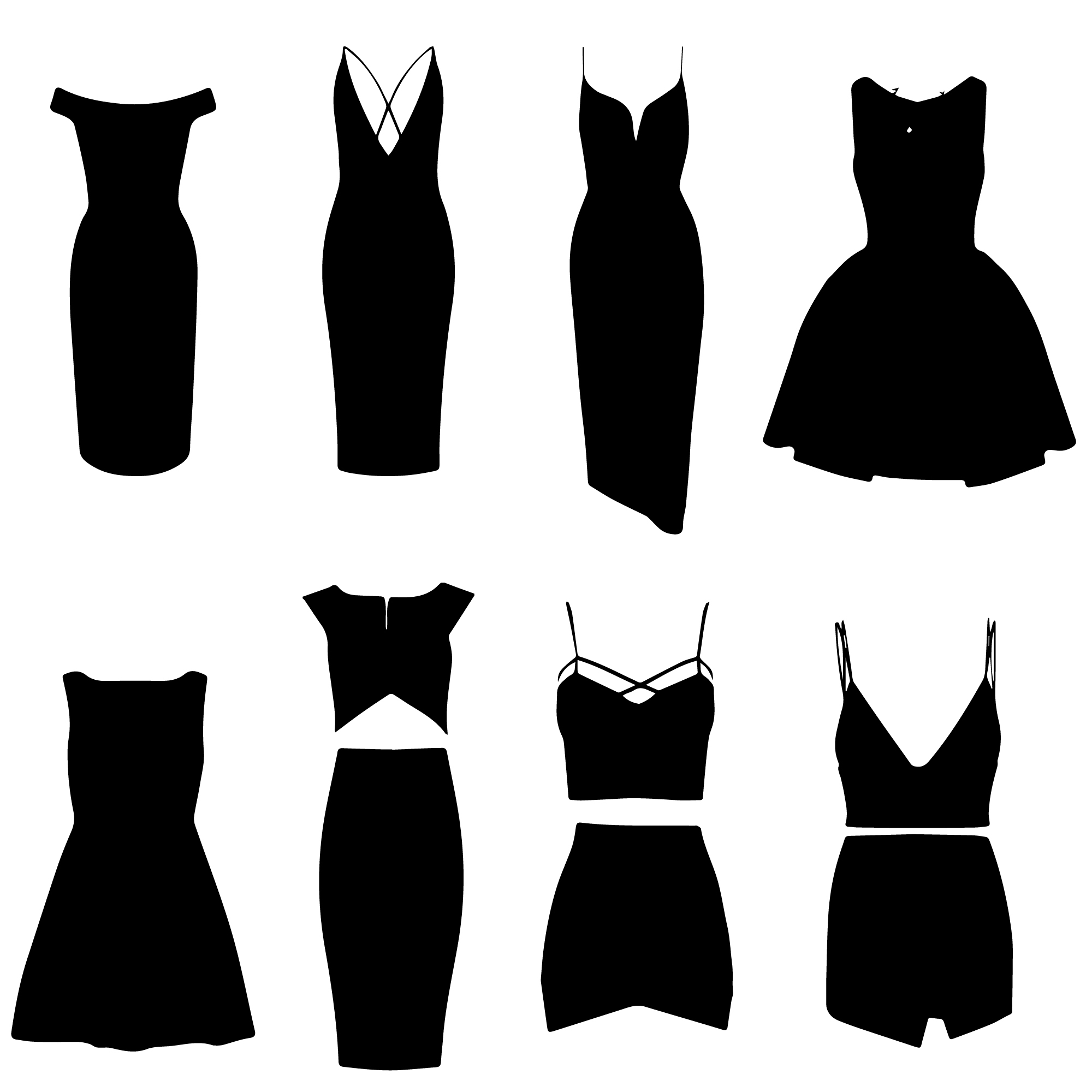 Малката черна рокля: 8 основни видове