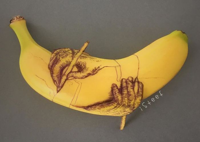 Уникално изкуство от... банани