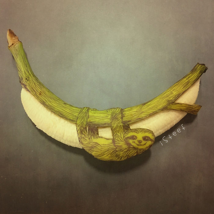Уникално изкуство от... банани