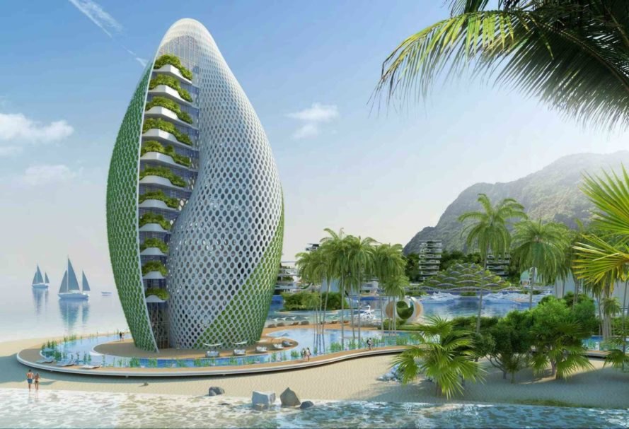 Еко курорт във Филипините с въртящи кули