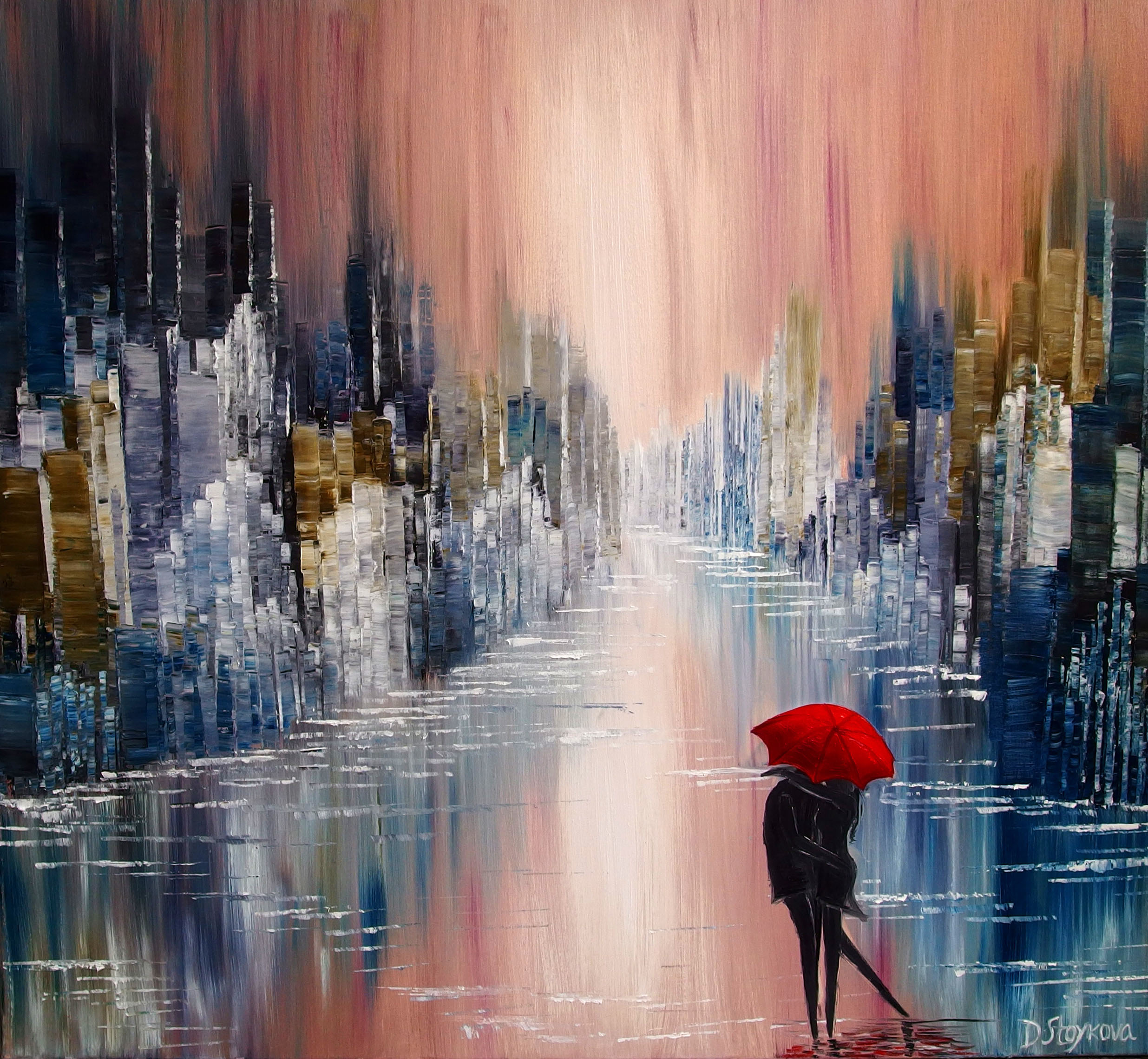 Картините на Даниела Стойкова: романтика, мечти и един червен чадър