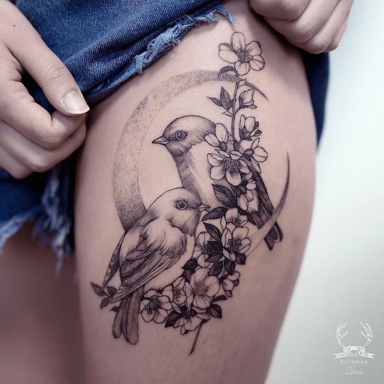 Женствени татуировки, вдъхновени от природата