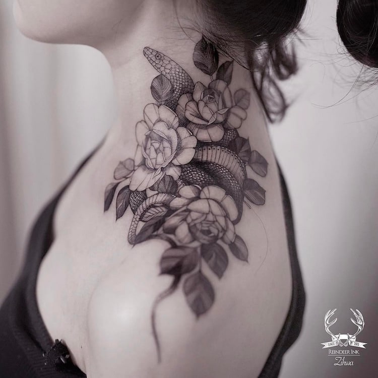 Женствени татуировки, вдъхновени от природата