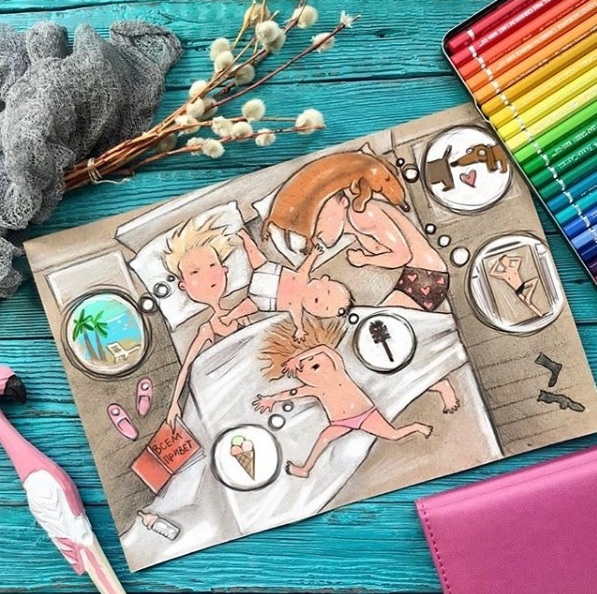 Ежедневието с две малки деца в уникални илюстрации