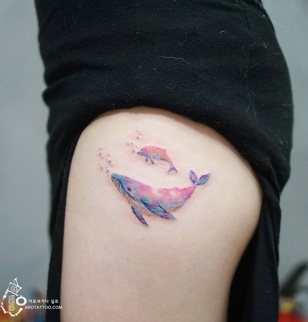 Сладки татуировки с китове