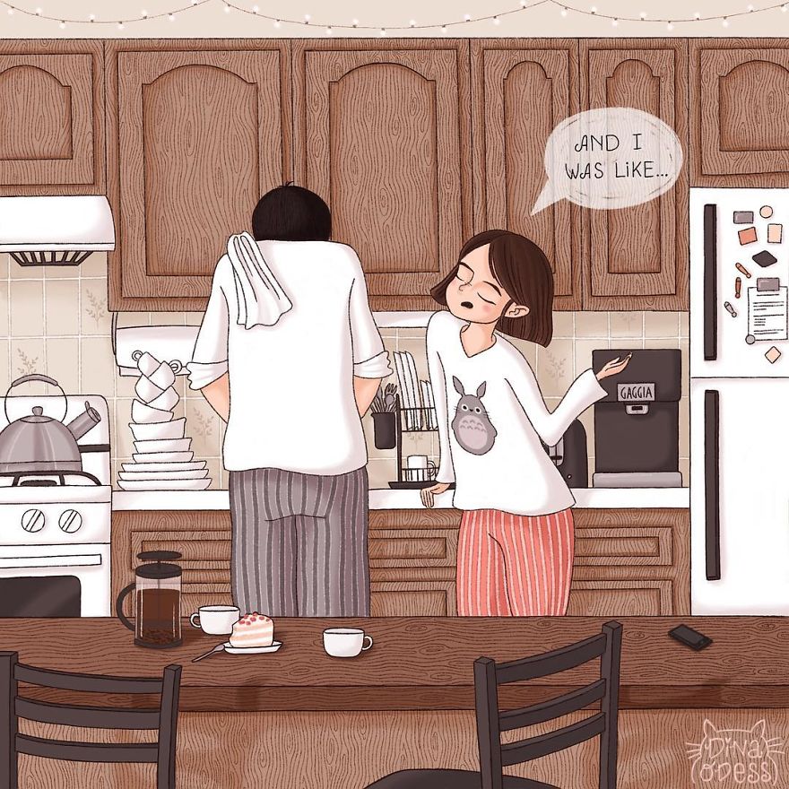 Сладки илюстрации, показващи малките радости на семейния живот