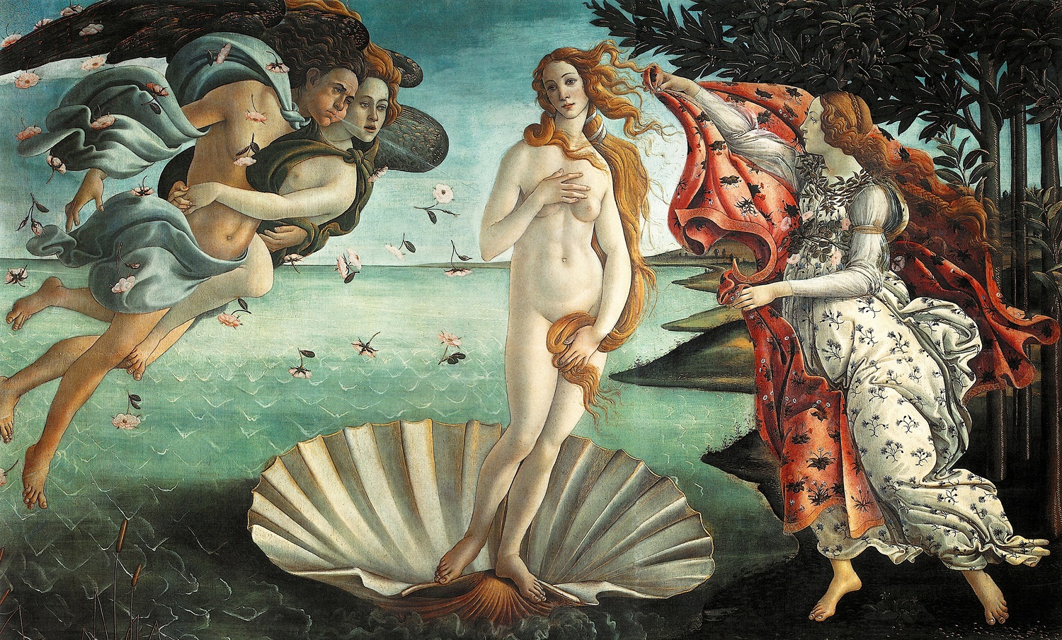 Раждането на Венера – една от най-известните митологични картини на Сандро Ботичели 