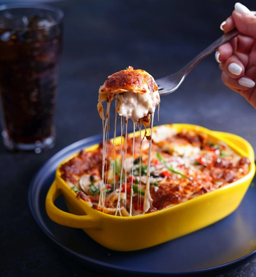 Картофена лазаня с бекон и моцарела