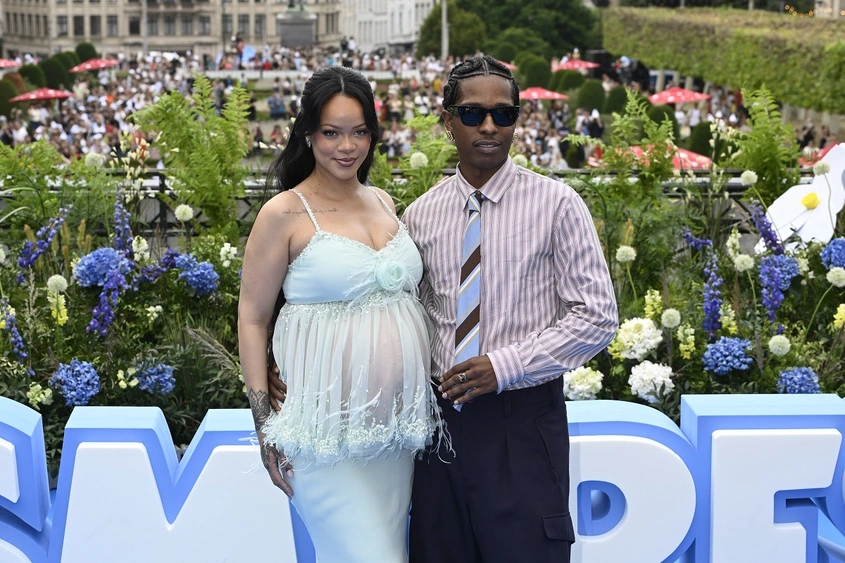 Риана и A$AP Rocky на премиерата на филма ''Smurfs'' в Брюксел